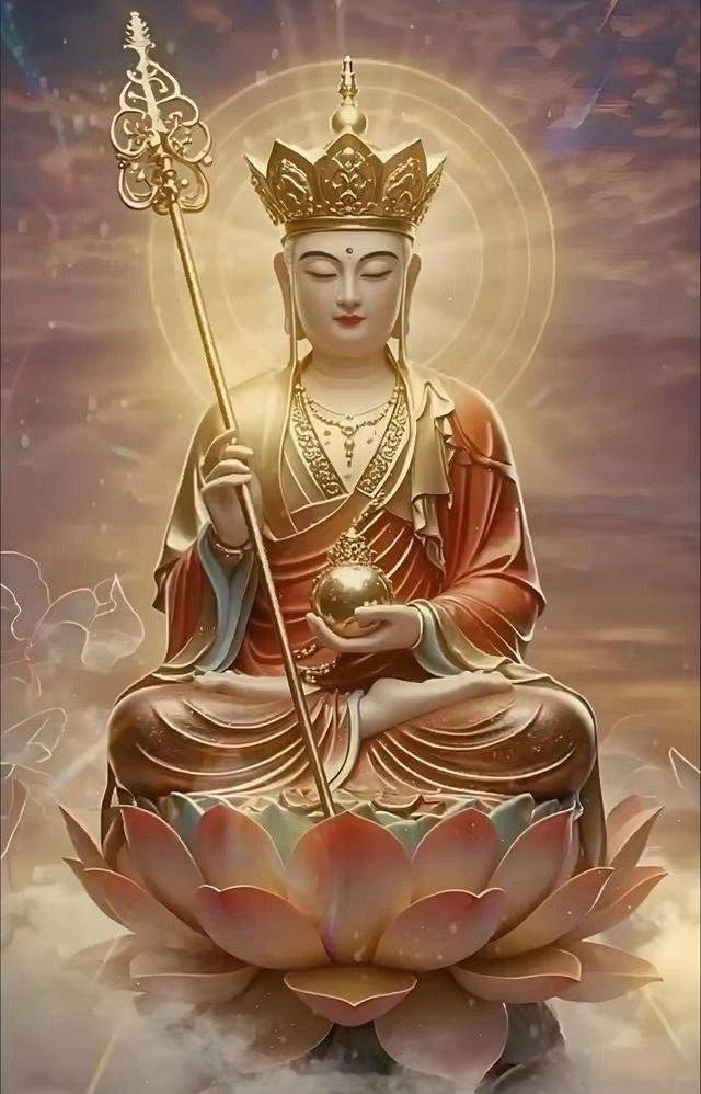 礼赞地藏王菩萨，祈愿感情中曾经辜负过、伤害过的人，皆得天尊加持，早日走出情伤，遇