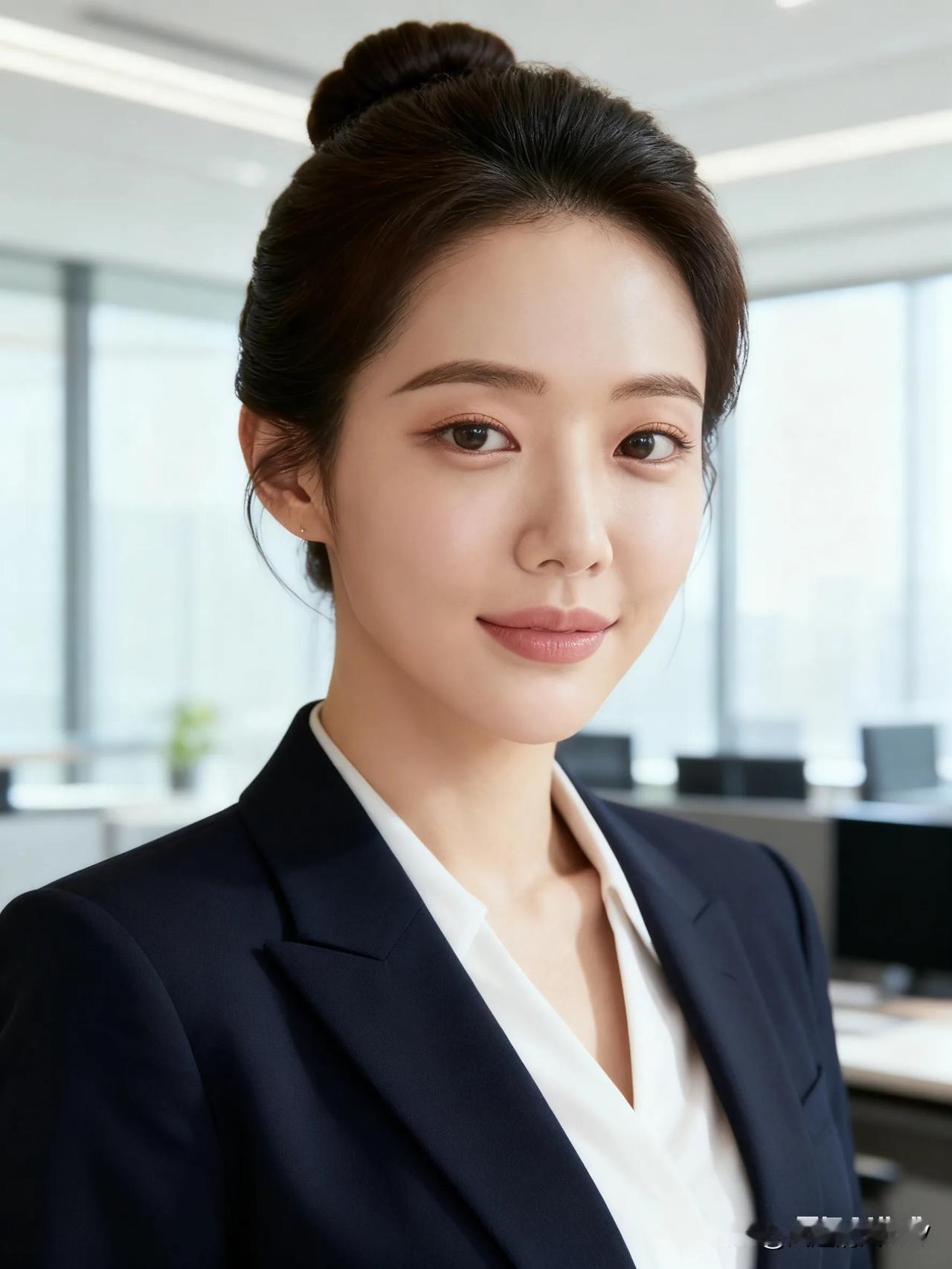 职场女性风采，优雅自信，笑靥如花