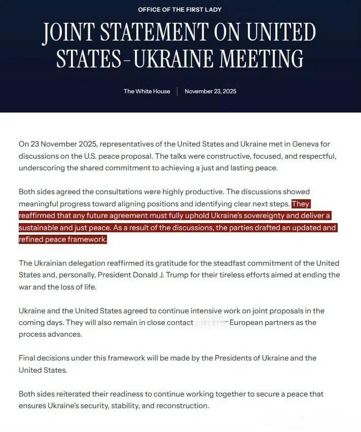 美国和乌克兰代表昨天在日内瓦举行会晤，讨论美国提出的解决俄乌冲突和平方案。白宫