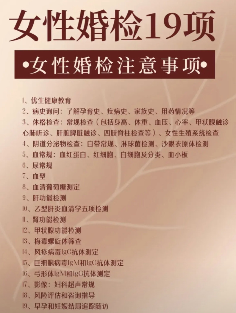 现在只要女生一说到要彩礼男生就会说要求女生去婚检说到婚检我也想说两句