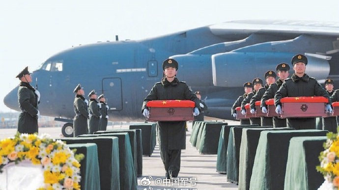 【受阅运20将接志愿军英烈回家】据新华社，即将赴韩接运第十二批在韩中国人民志愿军