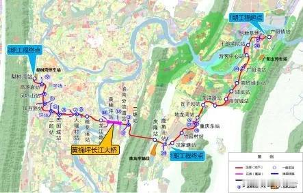 重庆轨道24号线线路图，整条线建成通车后，就可以解决九龙坡区盘龙，巴国城不通轨道
