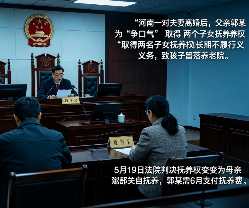 为了“争口气”，河南男子郭某抢走俩孩子。但所有人都没想到，后续的发展竟如此离谱：