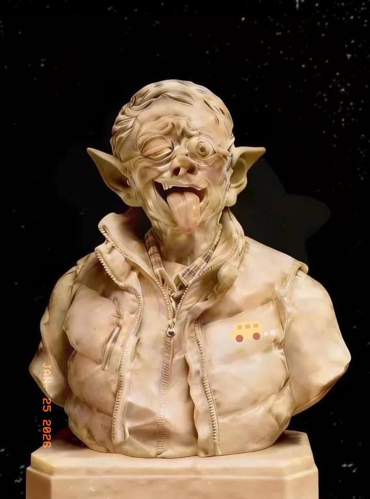 真没想到，雕个泥人还能惹上官司。网友照着田世信的风格给他捏了尊像，居然被田家发