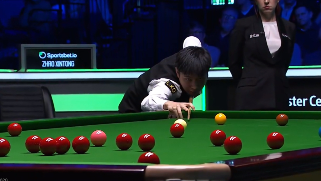 10:1！赵心童最终还是放了老张一局，也算是给老同志留了一点面子。9:0领先的时