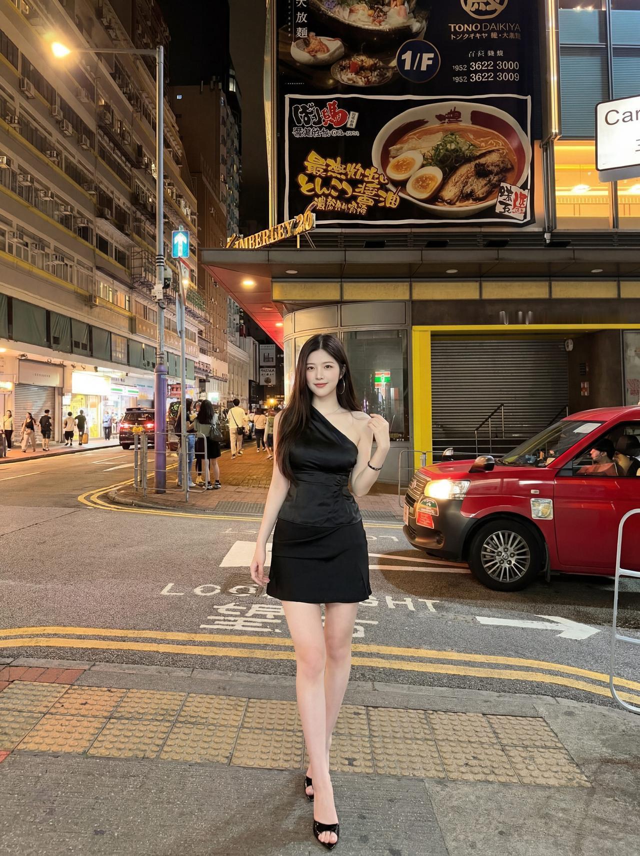 发出你相册里最好看的图片🖤黑裙+夜景｜永远的神仙搭配|||夏季夜晚出门的本命穿