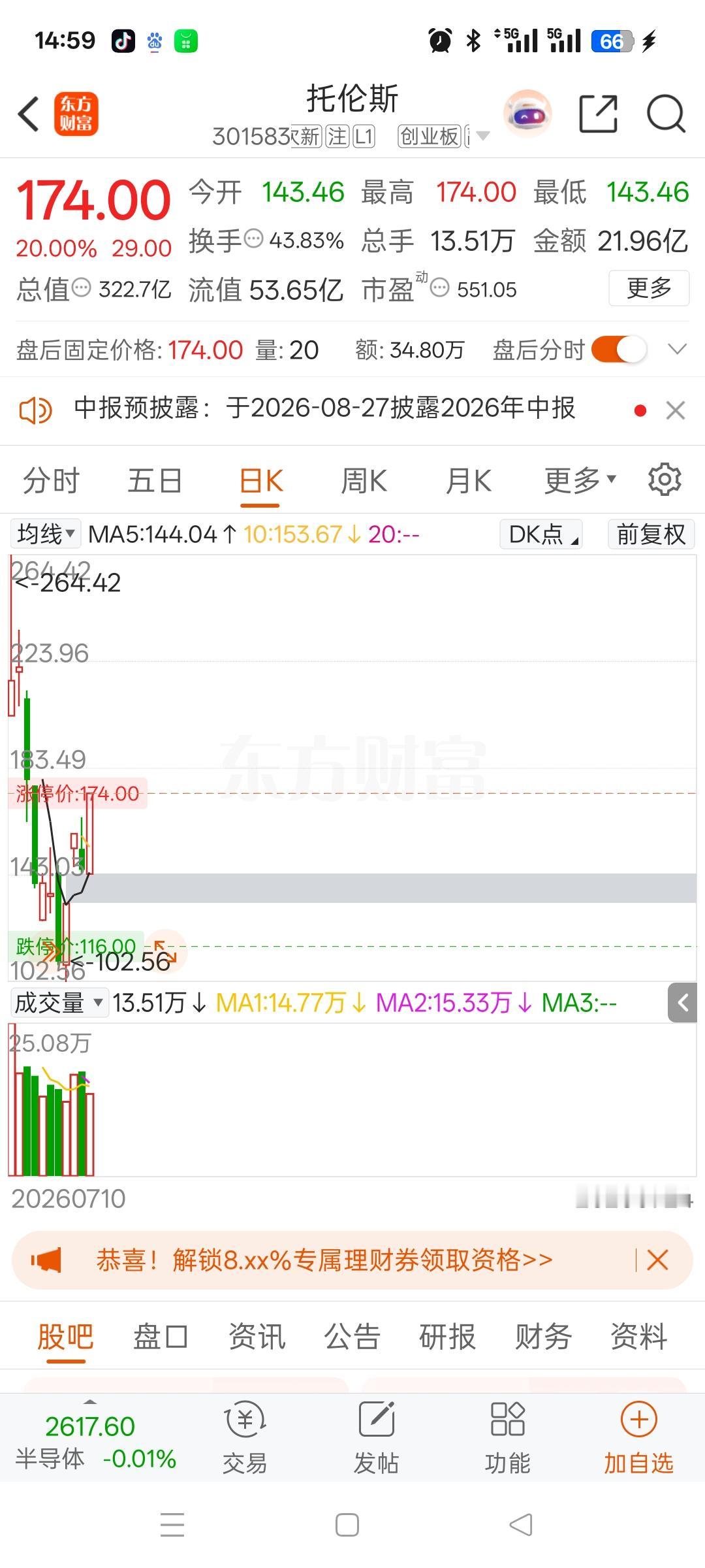 一位股民在股吧里激动万分，高兴得手舞足蹈，直言这次运气堪比中了彩票。周一在1