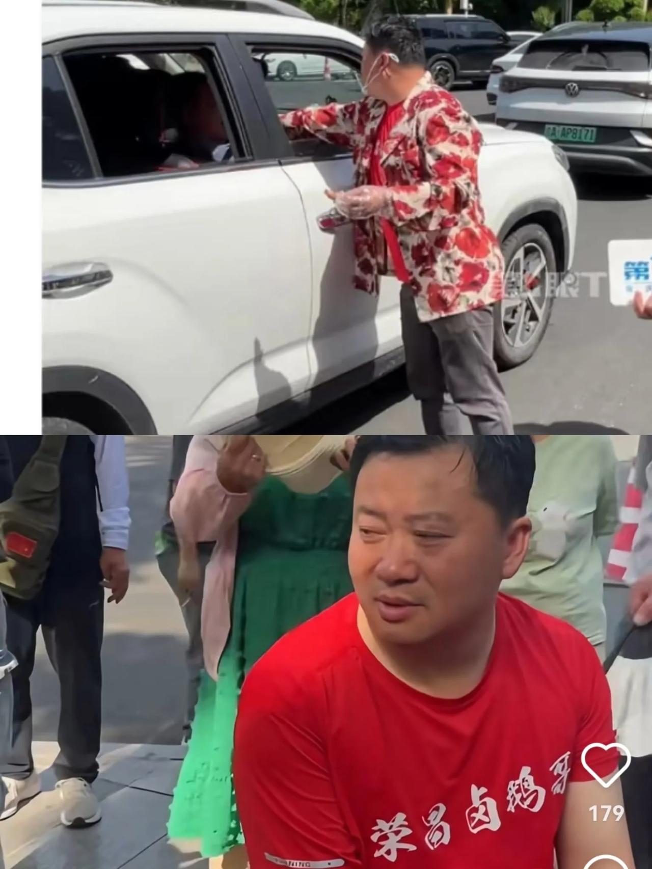 卤鹅哥火了！卤鹅哥也累了！卤鹅哥坐在凳子上，肉眼可见的疲惫，他的眼睛里都没有