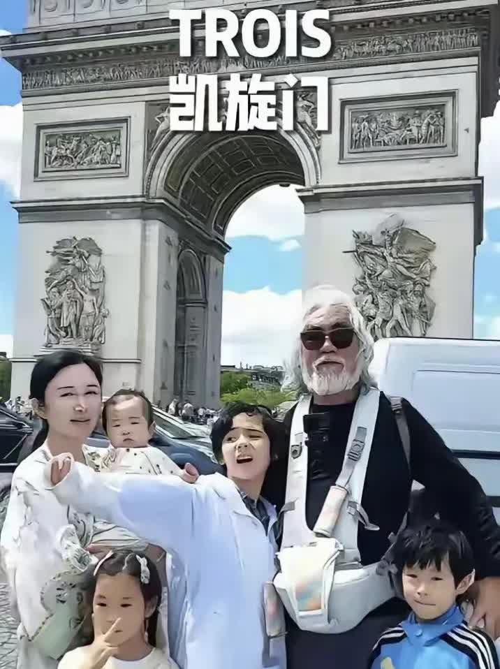 张纪中不敢老，根本不敢老！一家人整整齐齐去旅游，70多岁的张纪中还要带着