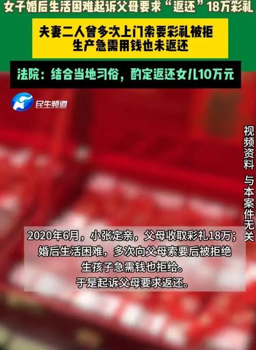 “为了彩礼将父母告了，值得吗？”浙江台州，男子结婚时，老丈人非得要18万的彩礼，