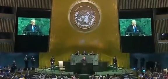 特朗普在联大的发言，彻底废了美国的国际形象。15分钟的发言，川普干到一个小时，这