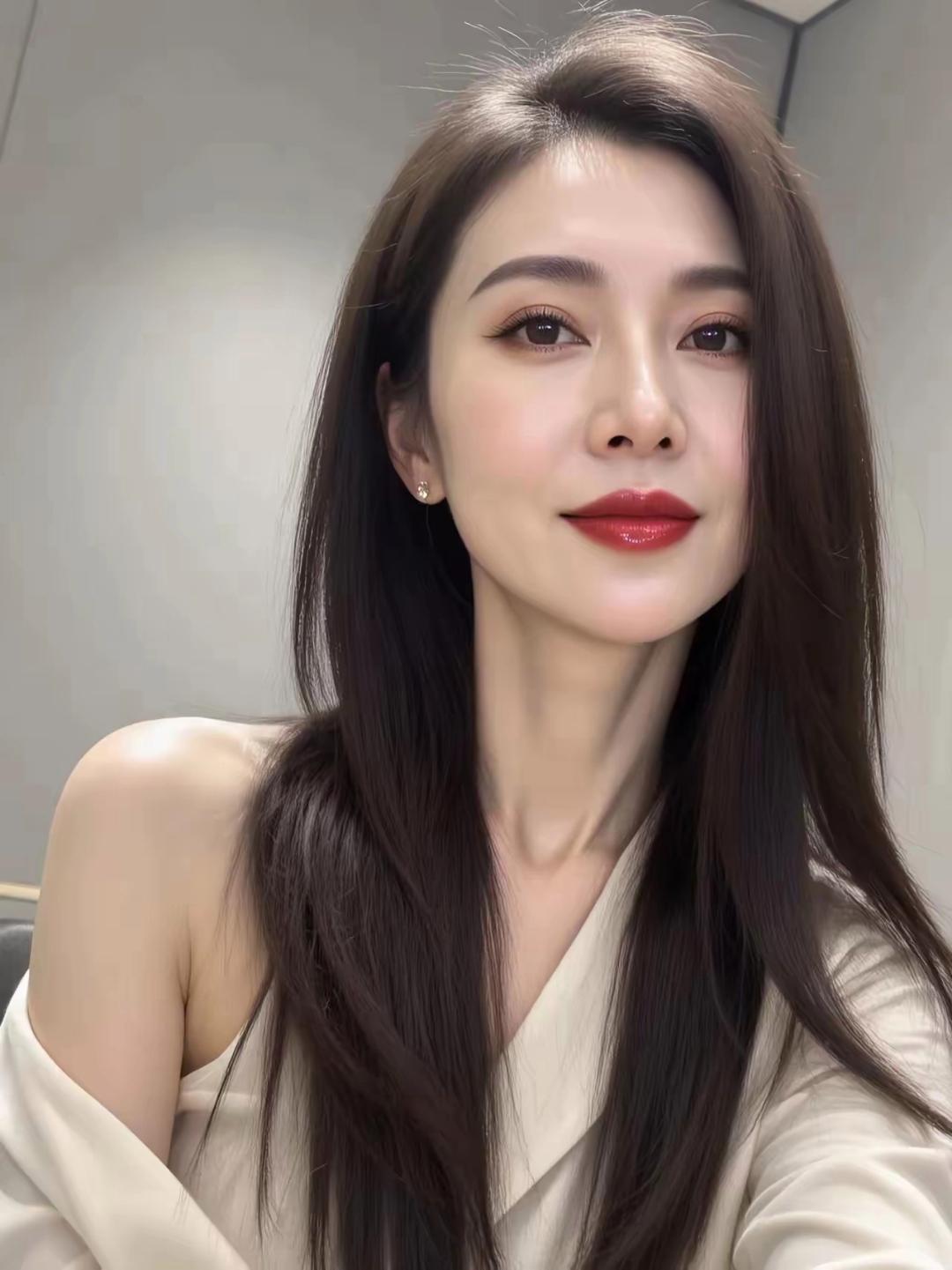 阿姨这样美不美呢