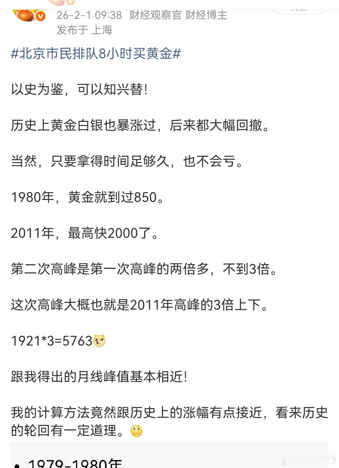 黄金进入4年以来首个熊市金融市场这个东西其实很少跟价值相关，多数情况是情绪，像美