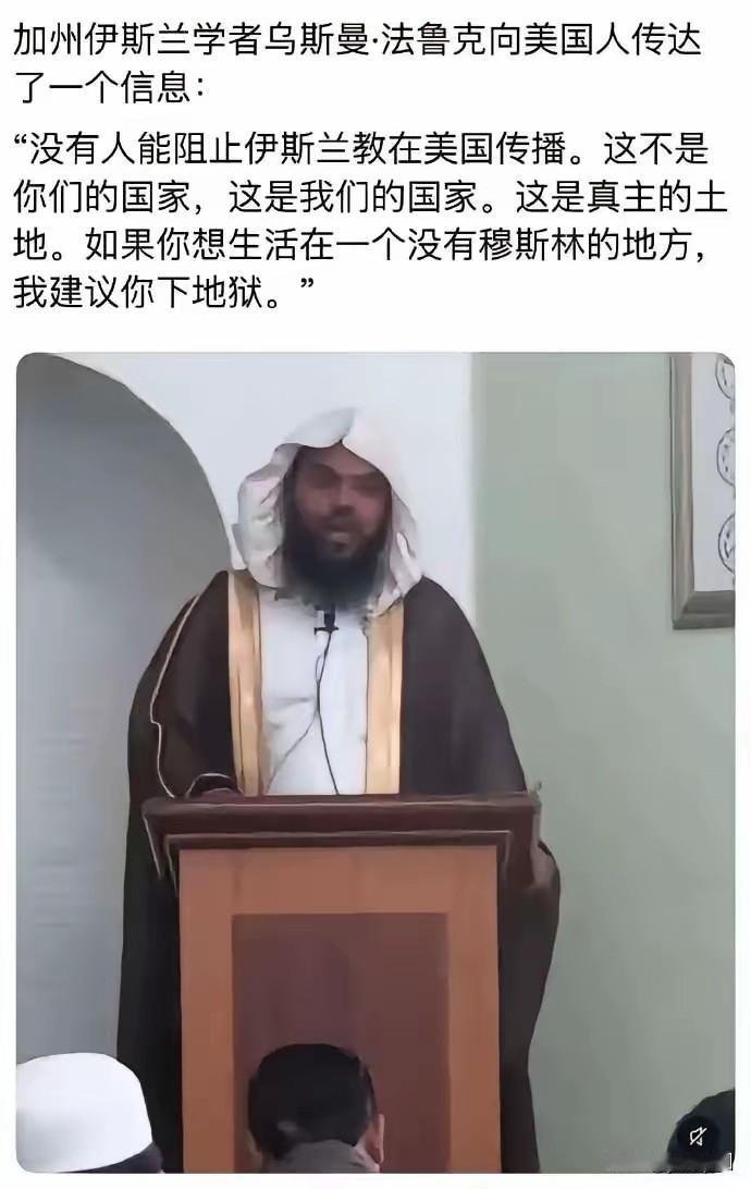 他对着镜头说这不是你们的国家，这是我们的国家。一个拿着美国绿卡的巴基斯坦人，在圣