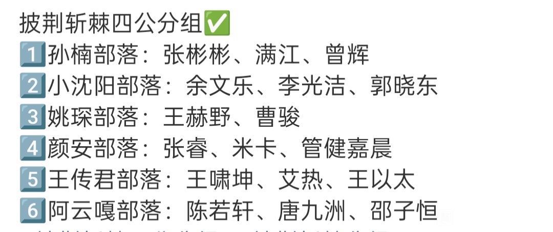 披哥四公分组1️⃣艾热王以太又又又绑定了，实在不行，节目组继续protect陈若轩吧，四公从艾热王以