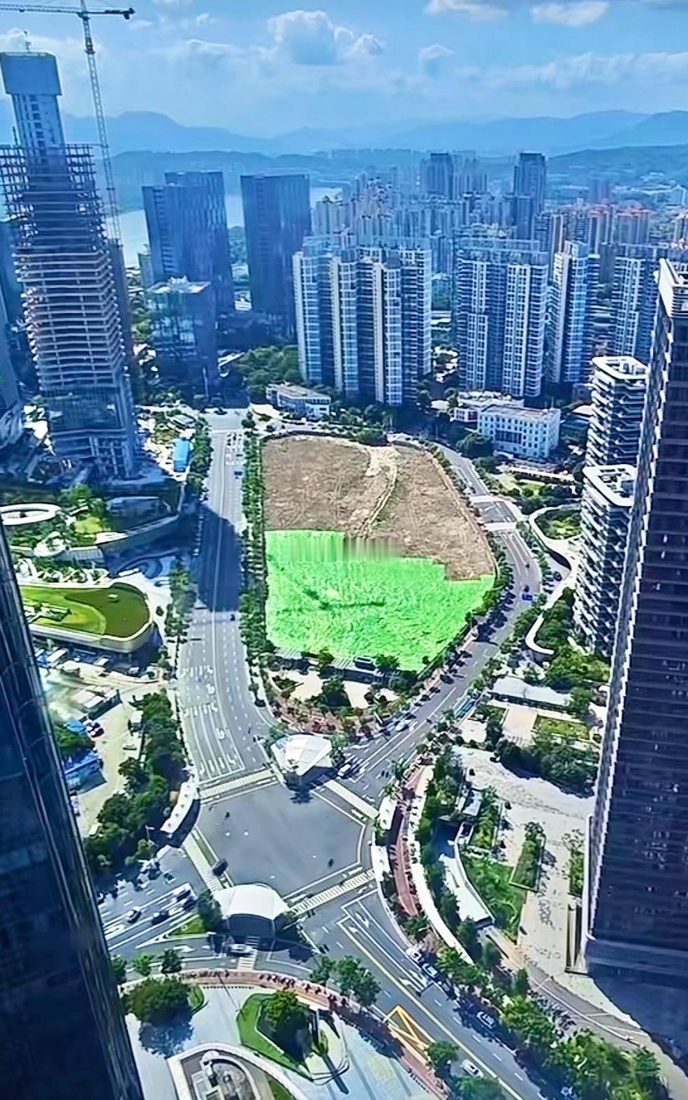 闽江北CBD的518地块5月场地维护保养完成
