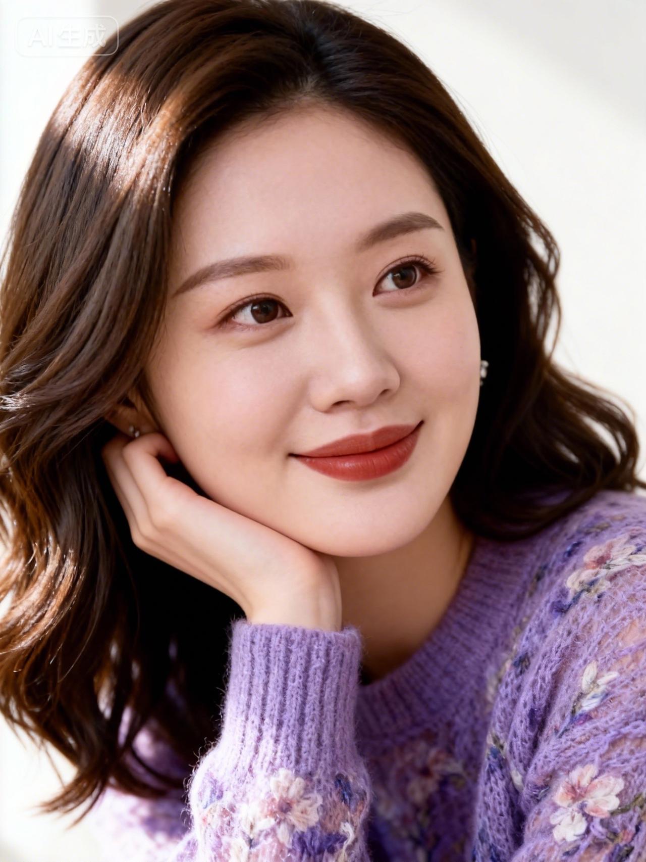 紫衣美人倚，笑语动芳心。