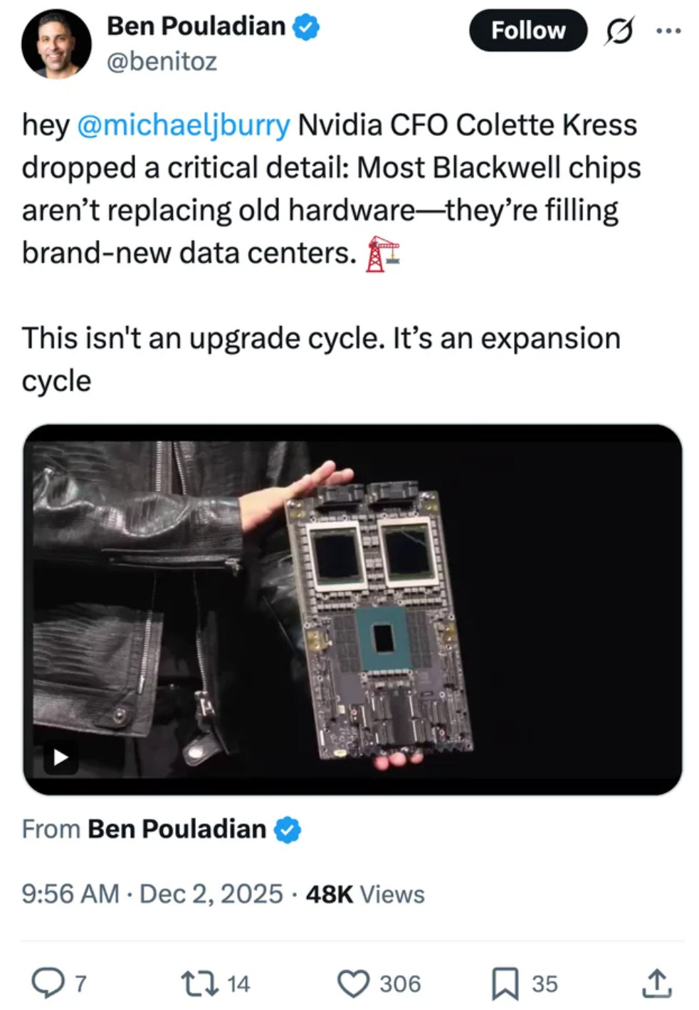 英伟达CFOColetteKress透露了一个被很多人忽略的关键信号：