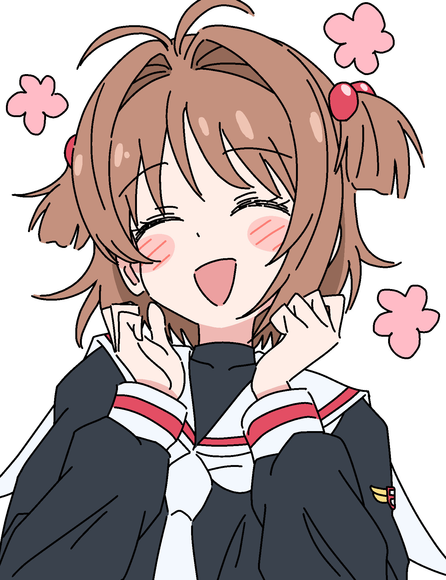 魔卡少女樱动漫仲夏狂欢季好阳光的木之本樱笑得好甜啊.绘：unenemiko