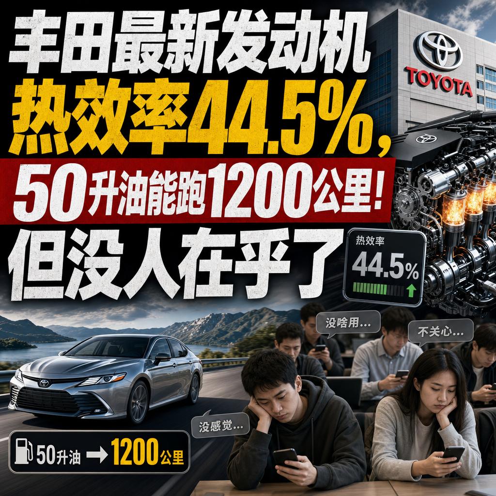 很多人以为，发动机热效率做到极致，丰田就能继续坐稳全球销冠。但今年的市场告诉我