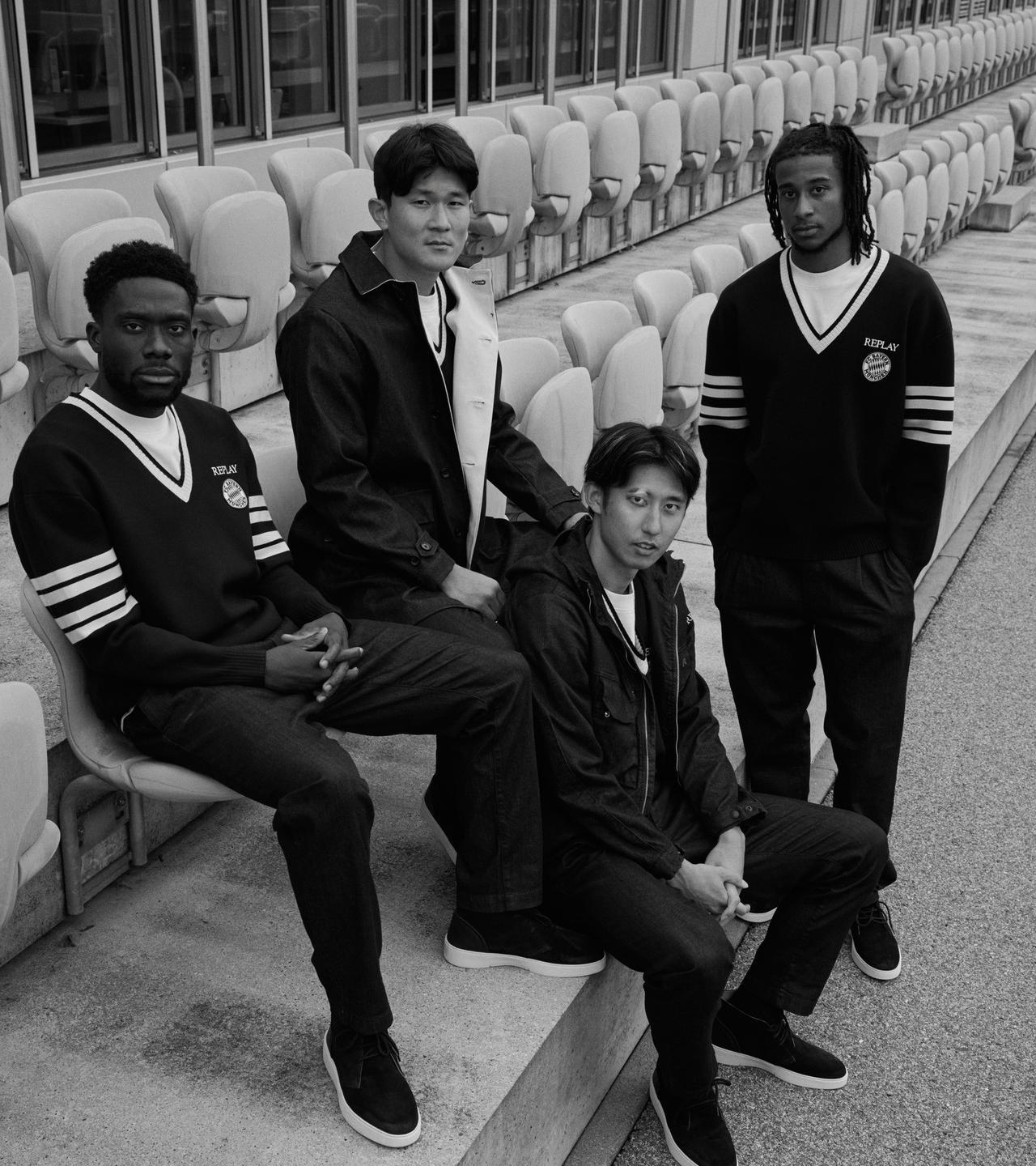 拜仁官方发布的这张宣传照真的有点意思，尤其是郁郁不得志的前国安球员金玟哉更是这张