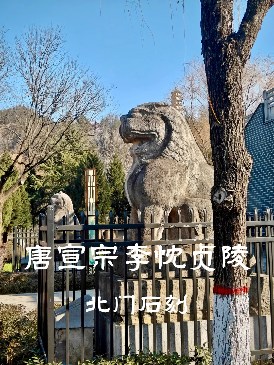 唐宣宗李忱贞陵北门石刻