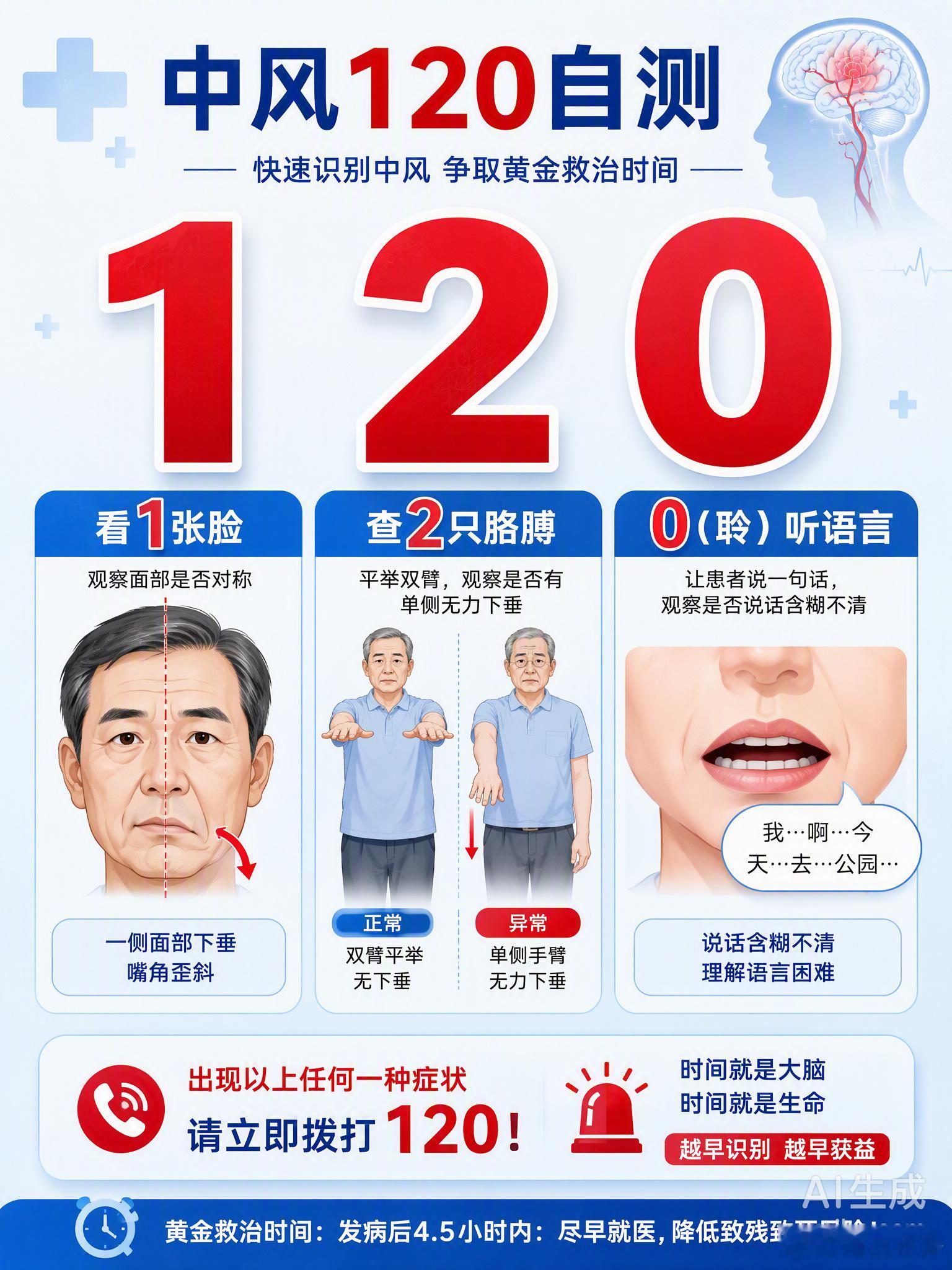脑梗这事儿，真不是突然就倒下的。发病前几天，身体其实一直在发“求救信号”，可惜大