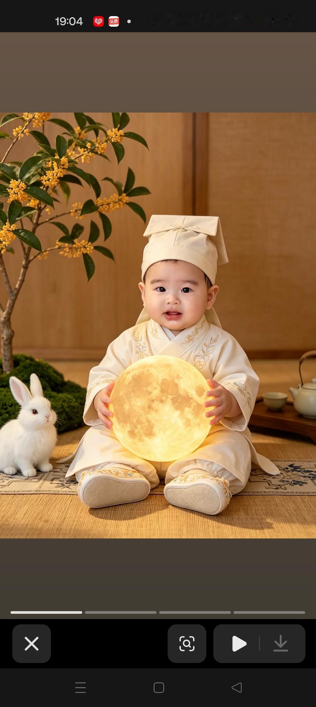 小书生小汪宝来喽，超可爱😍还是传统文化好啊，你看这个宝宝多可爱呀👍