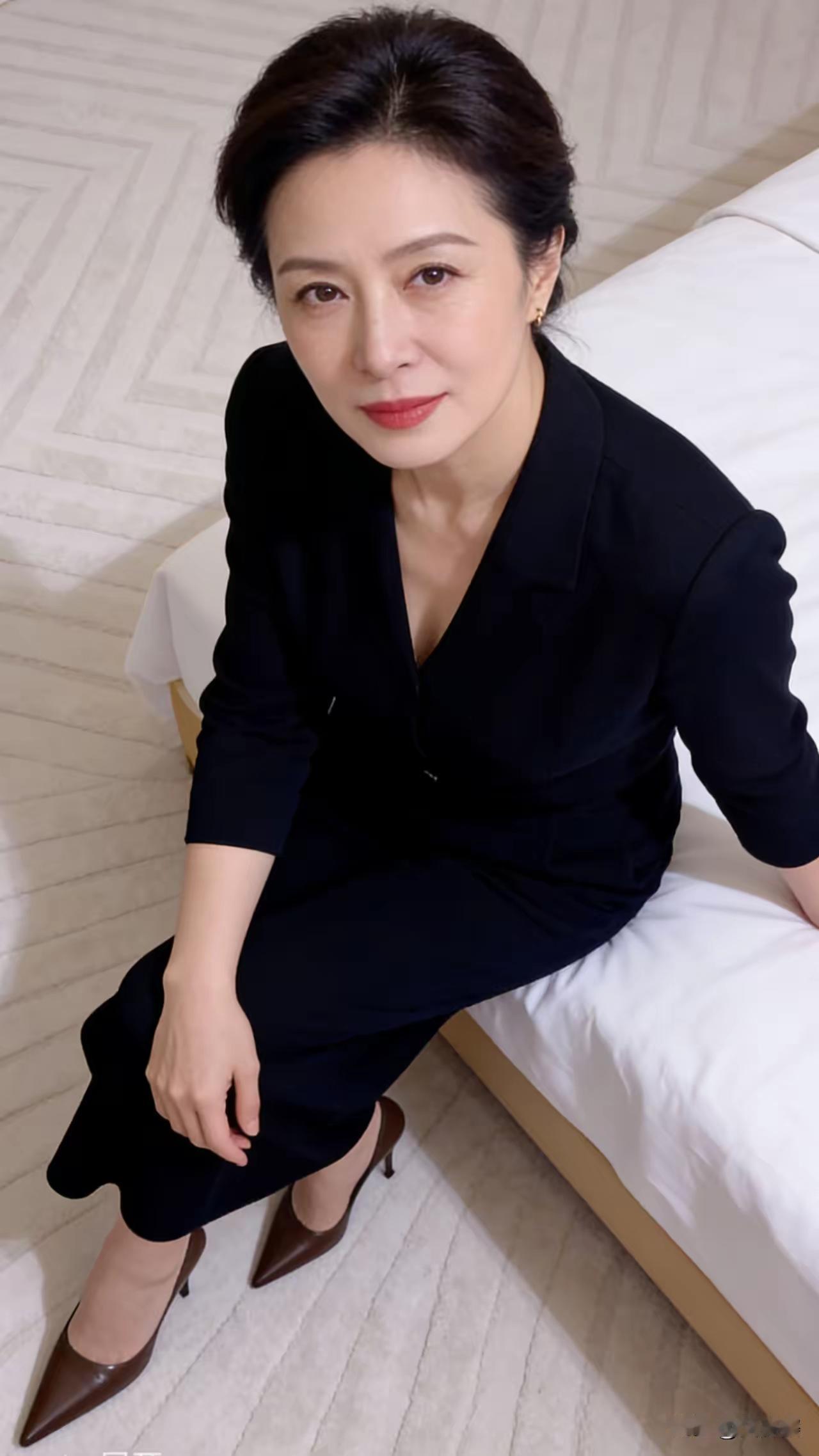 穿衣得体有品味，气质都还是这么杠杠的，谁敢说你50岁了不够精致？润白的肌肤，优