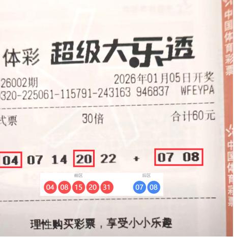 动辄就30倍投注，你究竟想中多少？1月5日开奖的大乐透第26002期，有彩友大胆
