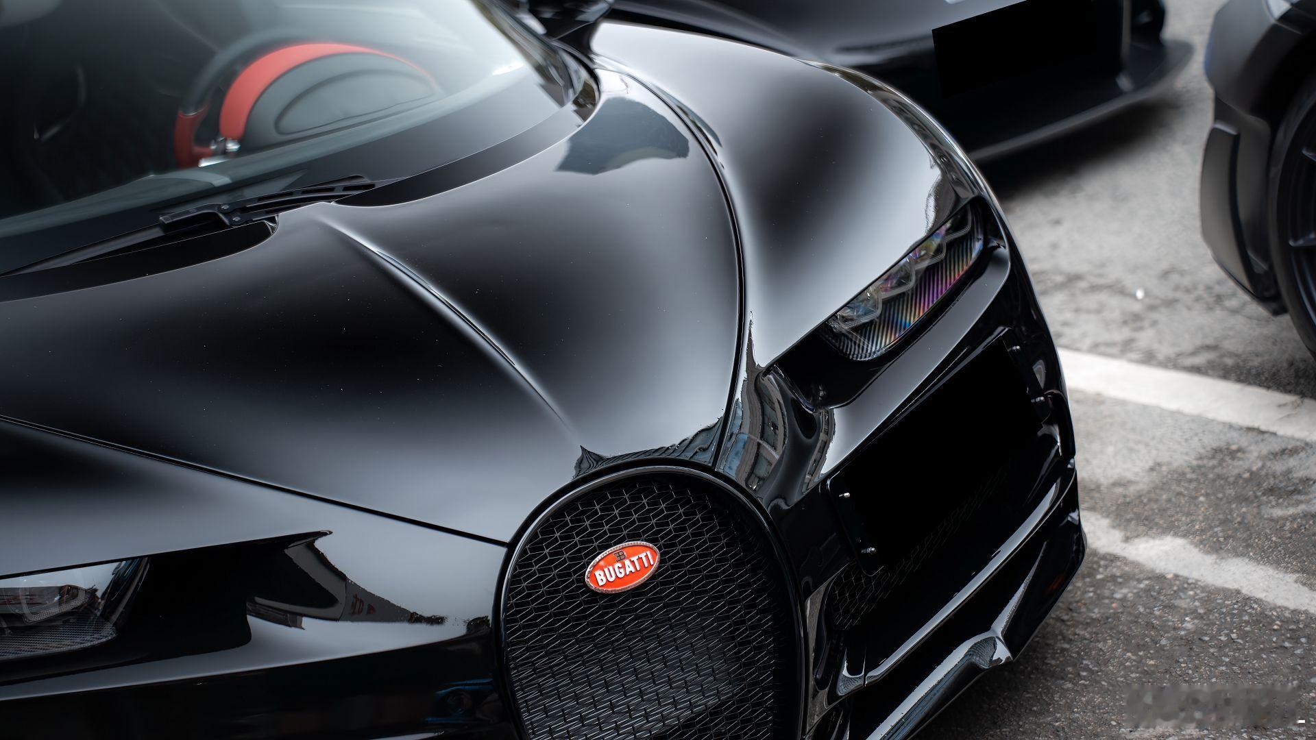 black.BugattiChiron机械与艺术结合布加迪chiron​​