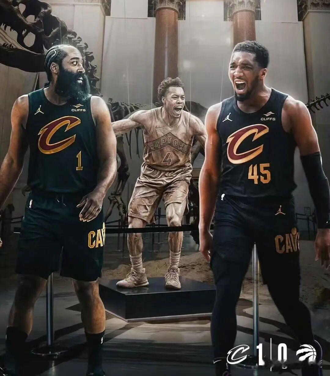 登哥要是夺冠，裸奔三天，立贴为证！哈登和米切尔组成的骑士后场双核，他们看起来