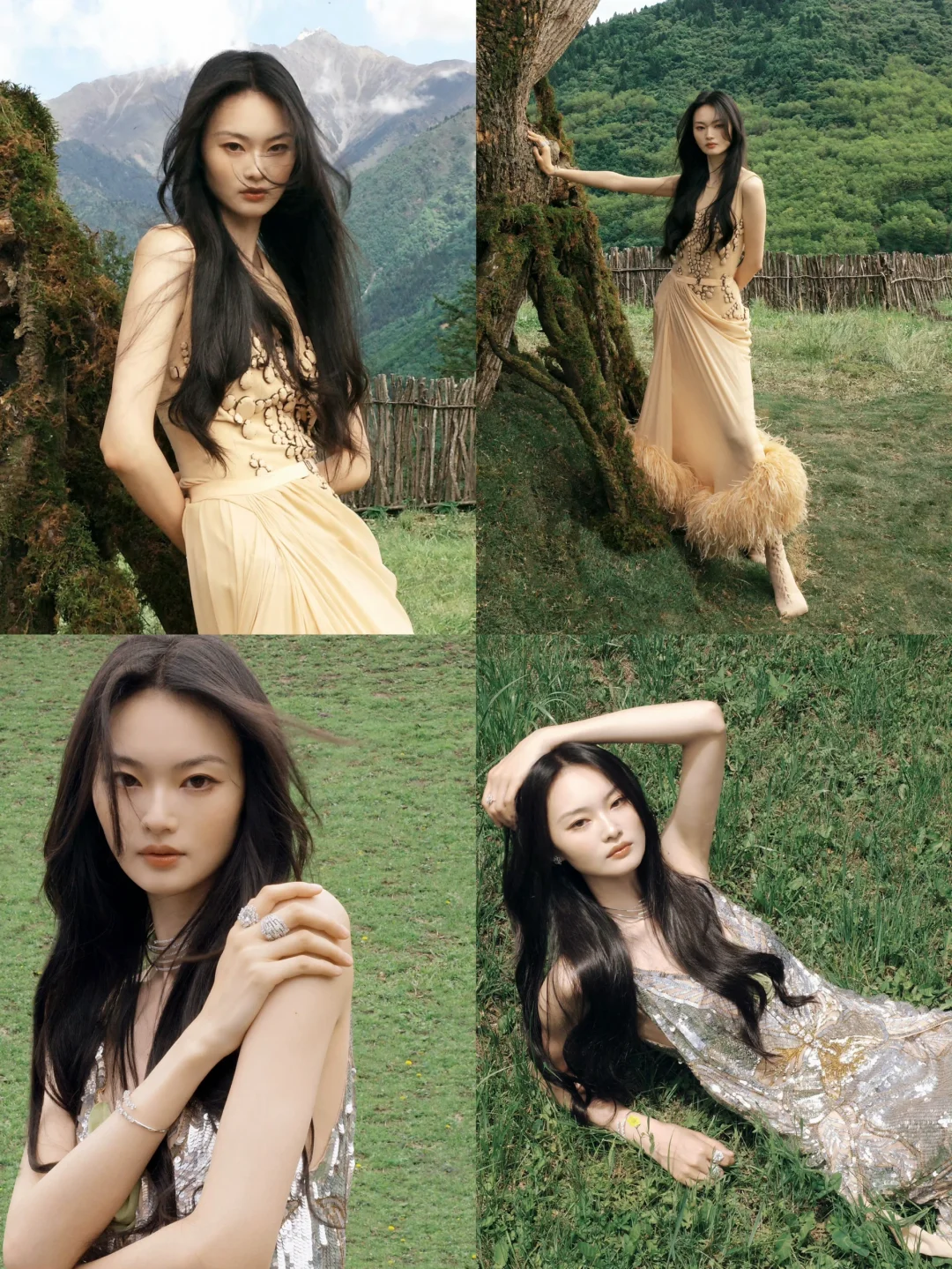 超模贺聪今日 VOGUE 活动两套造型
