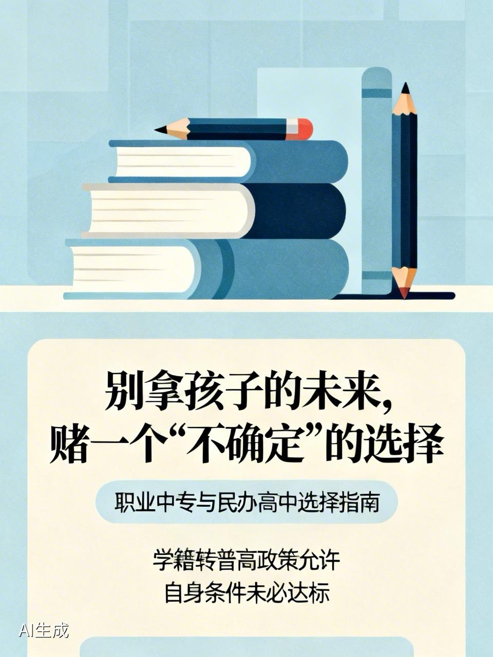 别拿孩子的未来，赌一个“不确定”的选择：春节后，有不少家长私下问我：民办高中分