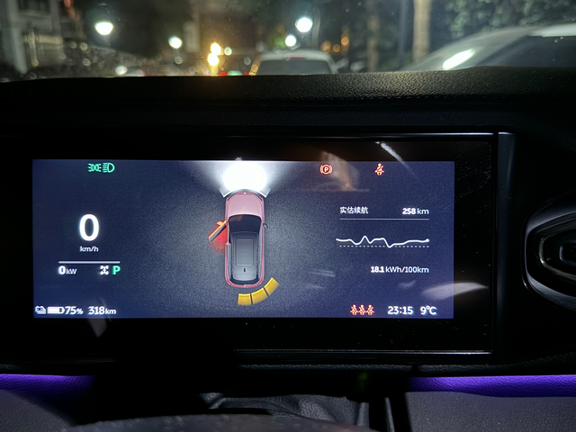18.1的能耗真不错真是电车的福音，车外的温度是9°，空调啥的都是正常开启，动