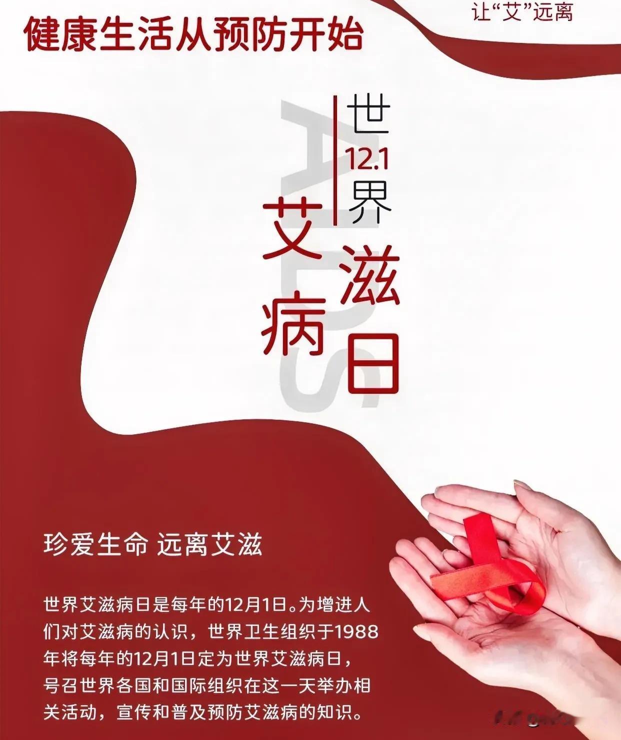 12月1日，是“世界艾滋病日”预防艾滋病，只有一个有效办法，那就是，无论男女无