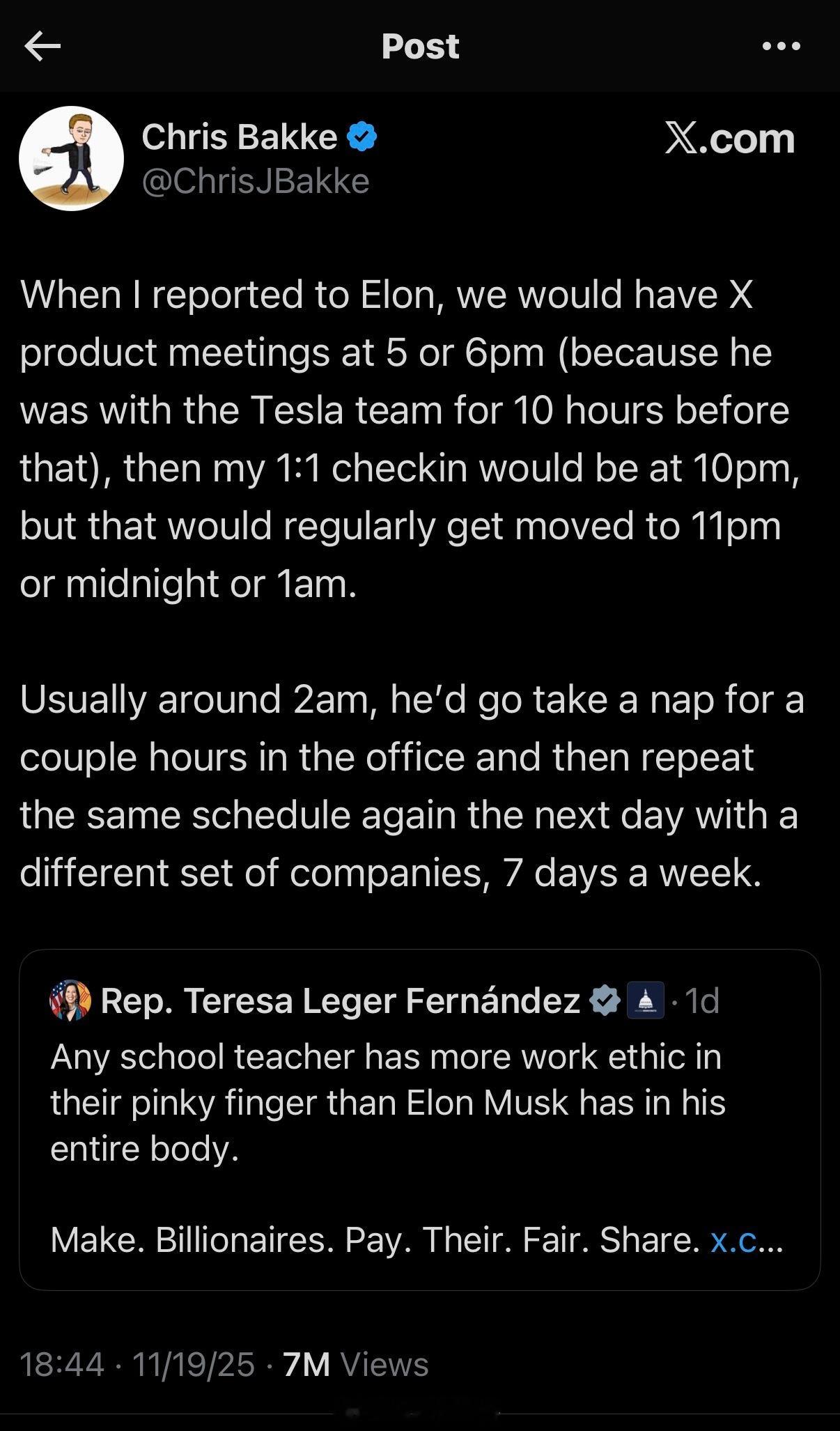前X员工ChrisBakke：我给马斯克汇报的时候，X（推特）的产品会通常安