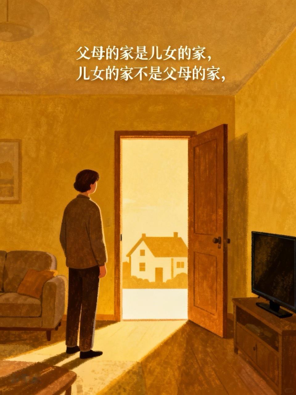 父母的家是儿女的家，儿女的家不是父母的家我妈每次来我家，进门第一件事是换鞋，