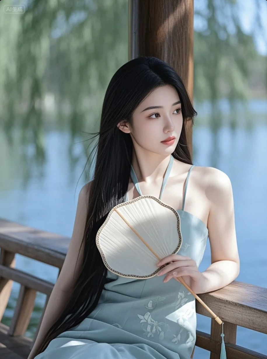 古风遇上湖边，美得不像现实