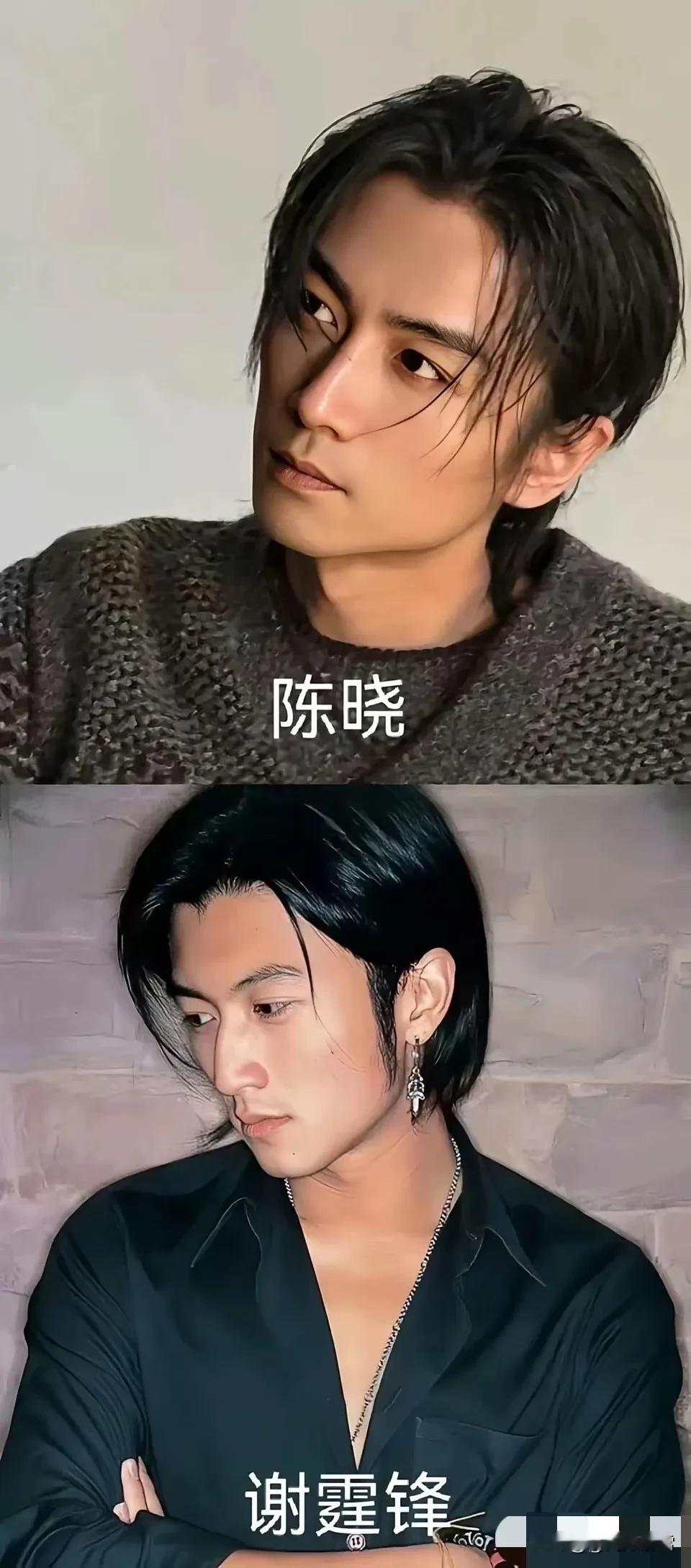 才发现，陈晓和谢霆锋挺像的，看下图，相似度90％。像是像，但是如果非得比出来高低，那还是陈晓胜，陈晓