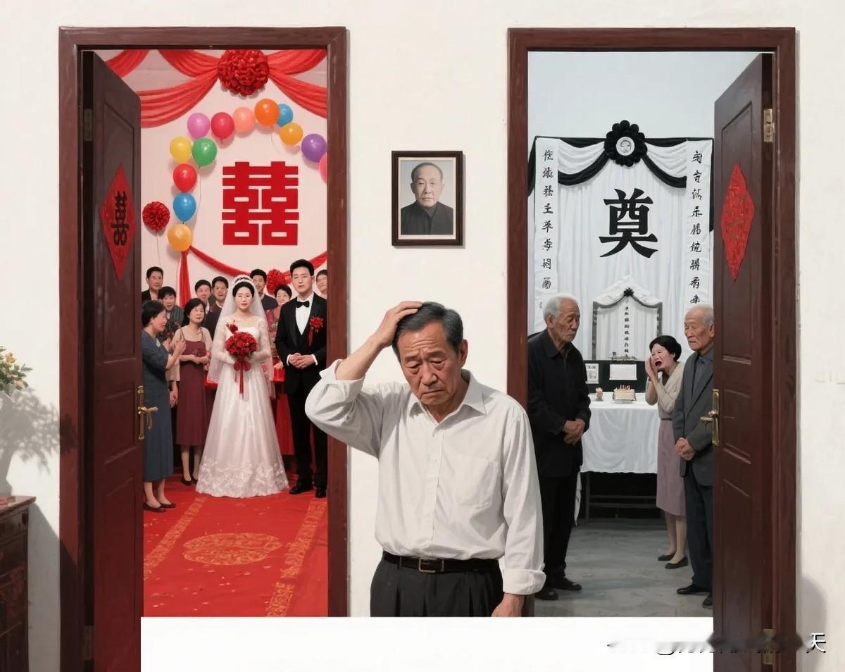 这事儿真闹心！昨晚隔壁爷爷去世了，可巧了，孙子明天就要大婚。孩子他爸觉得“死