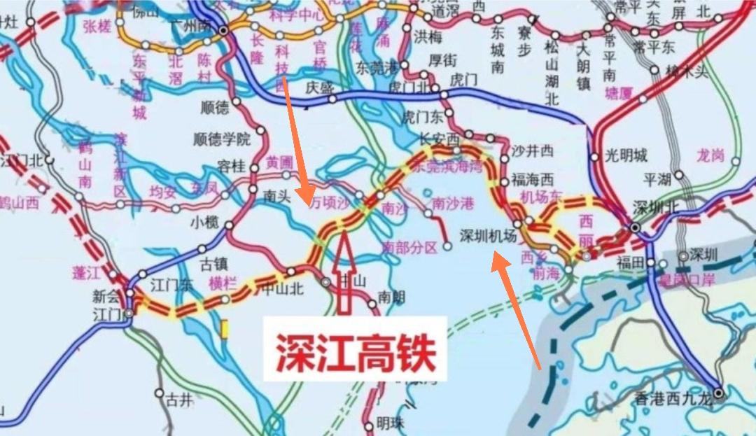 深江高铁修得慢？深圳到江门，直线才80公里，但偏偏要下穿珠江口狮子洋，水深近60