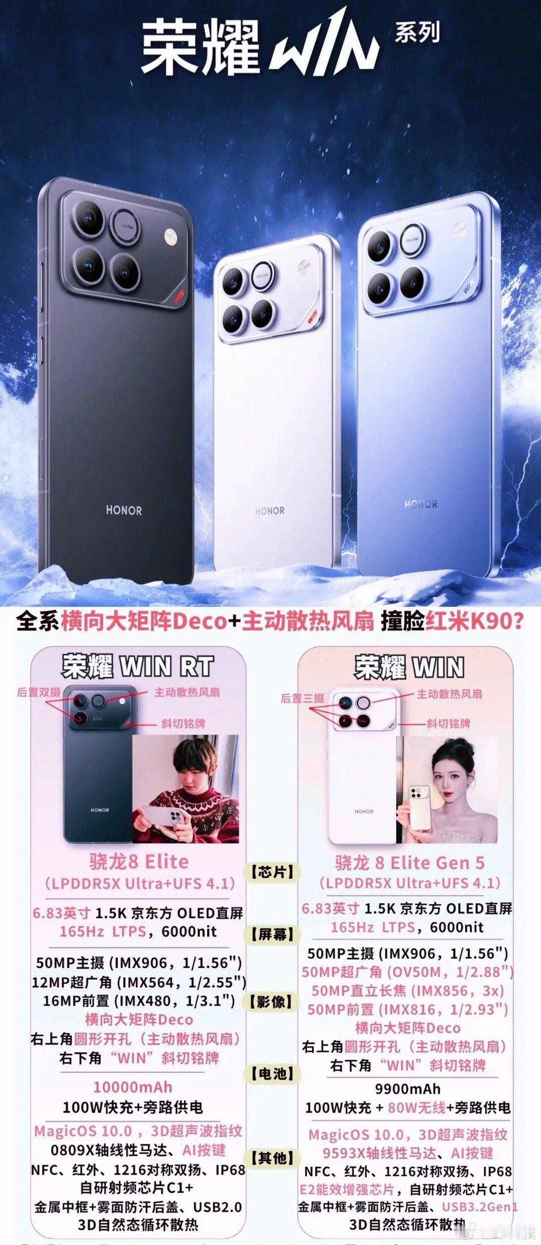 这次的荣耀WIN系列确实挺香的，强大的性能+续航直接封神，不过如果预算不够感觉选