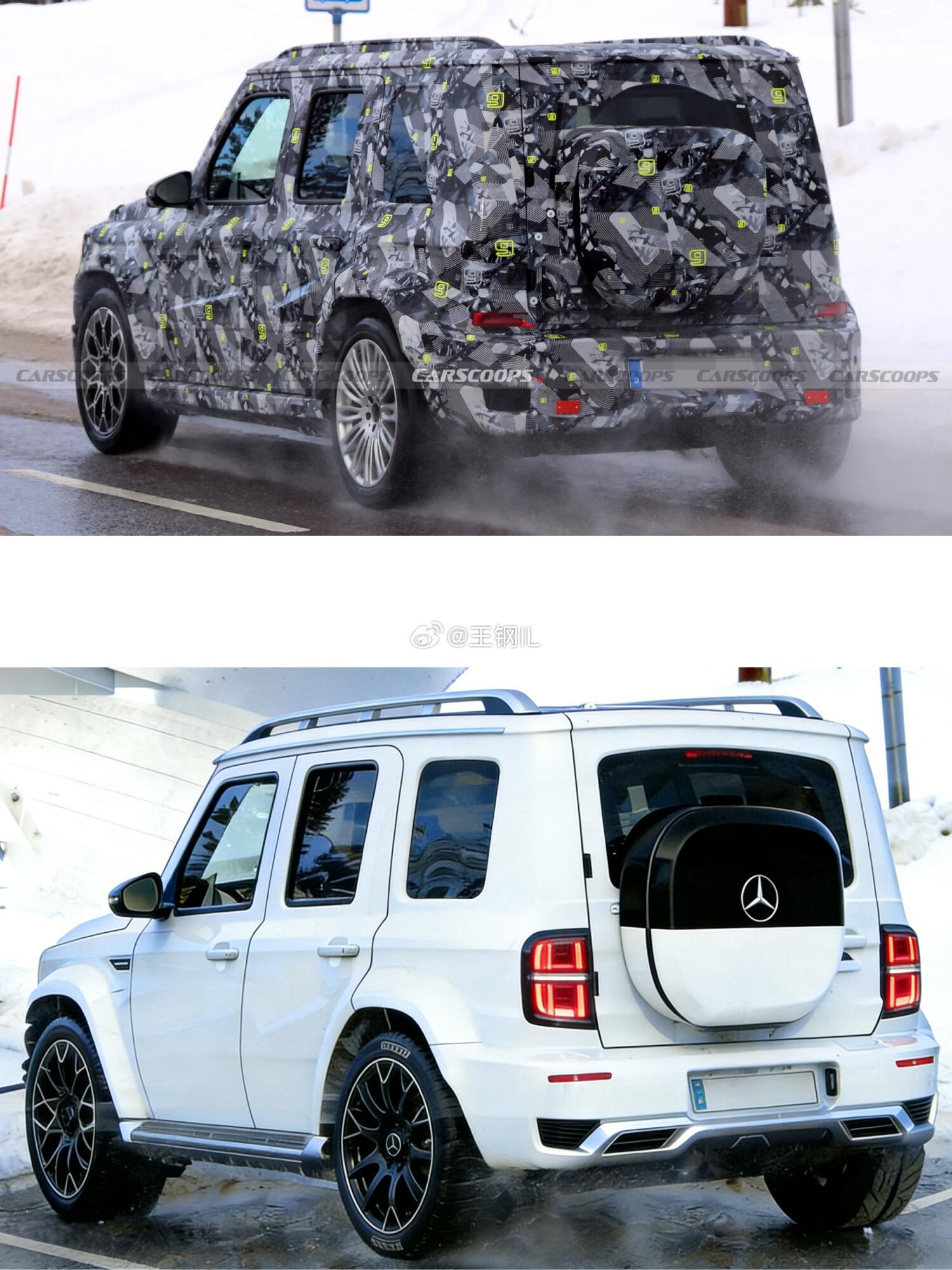 奔驰小G外观首曝！车头灯与大G家族风格一致，但是做了城市化的外观改进（混动或者电