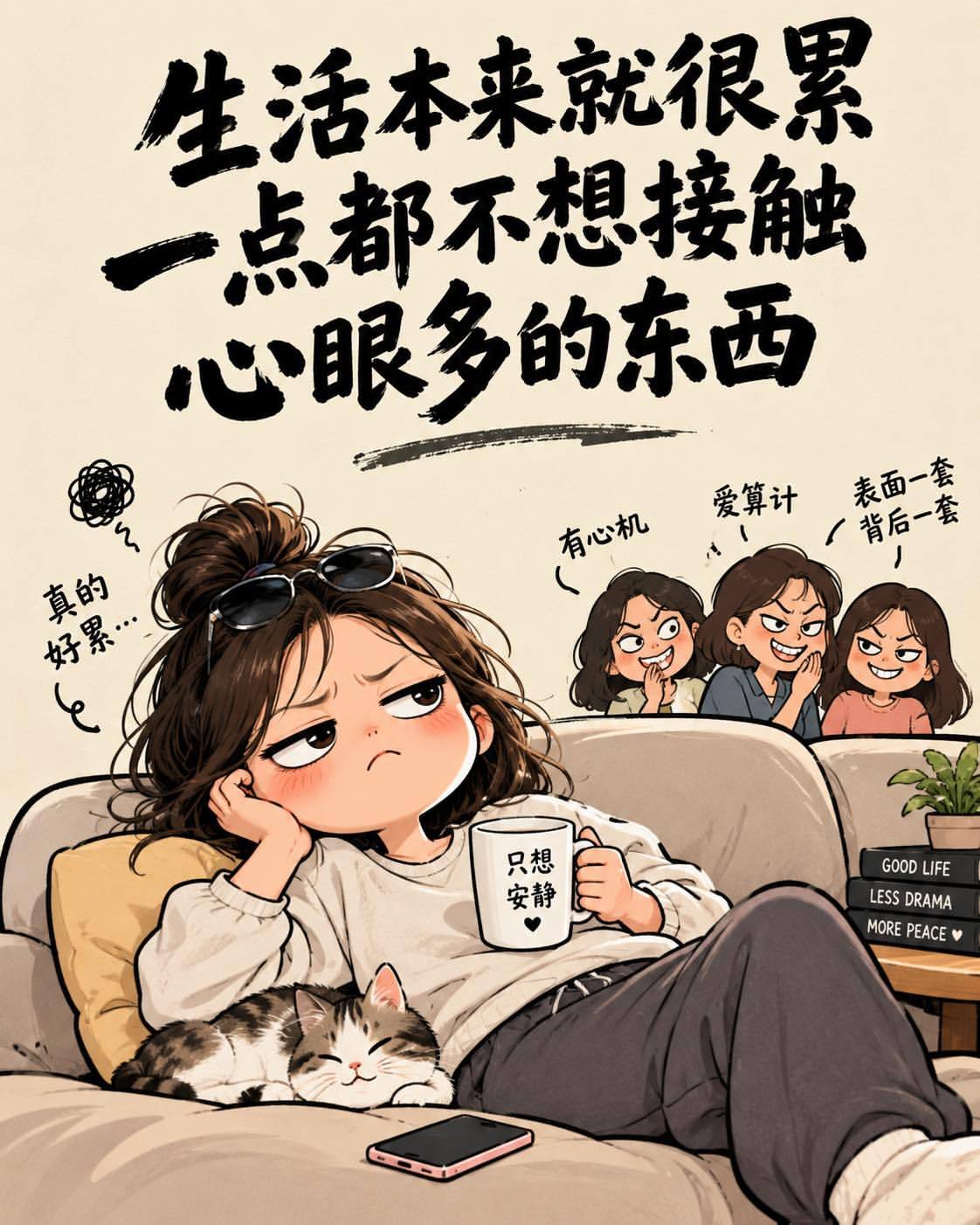 生活已经够累了，就别再让自己困在复杂的人际关系里。不是所有人的话都值得听，也不是