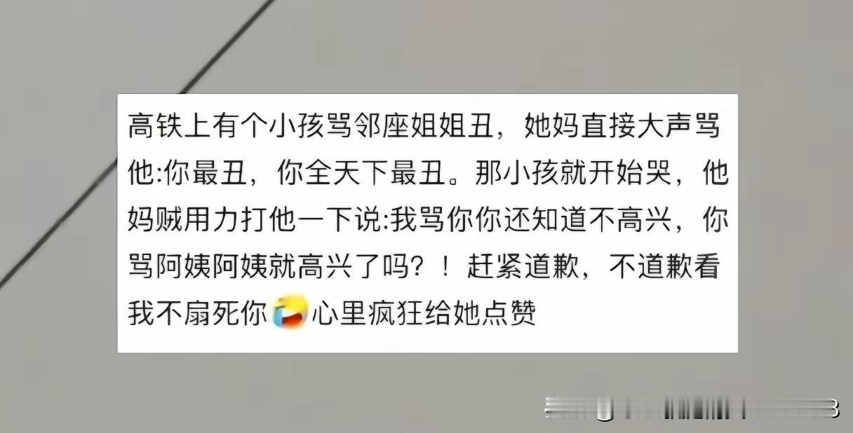 太尴尬了！高铁上，一位小孩突然很大声地冲着邻座的姐姐喊道：“你长得好丑啊”，二十