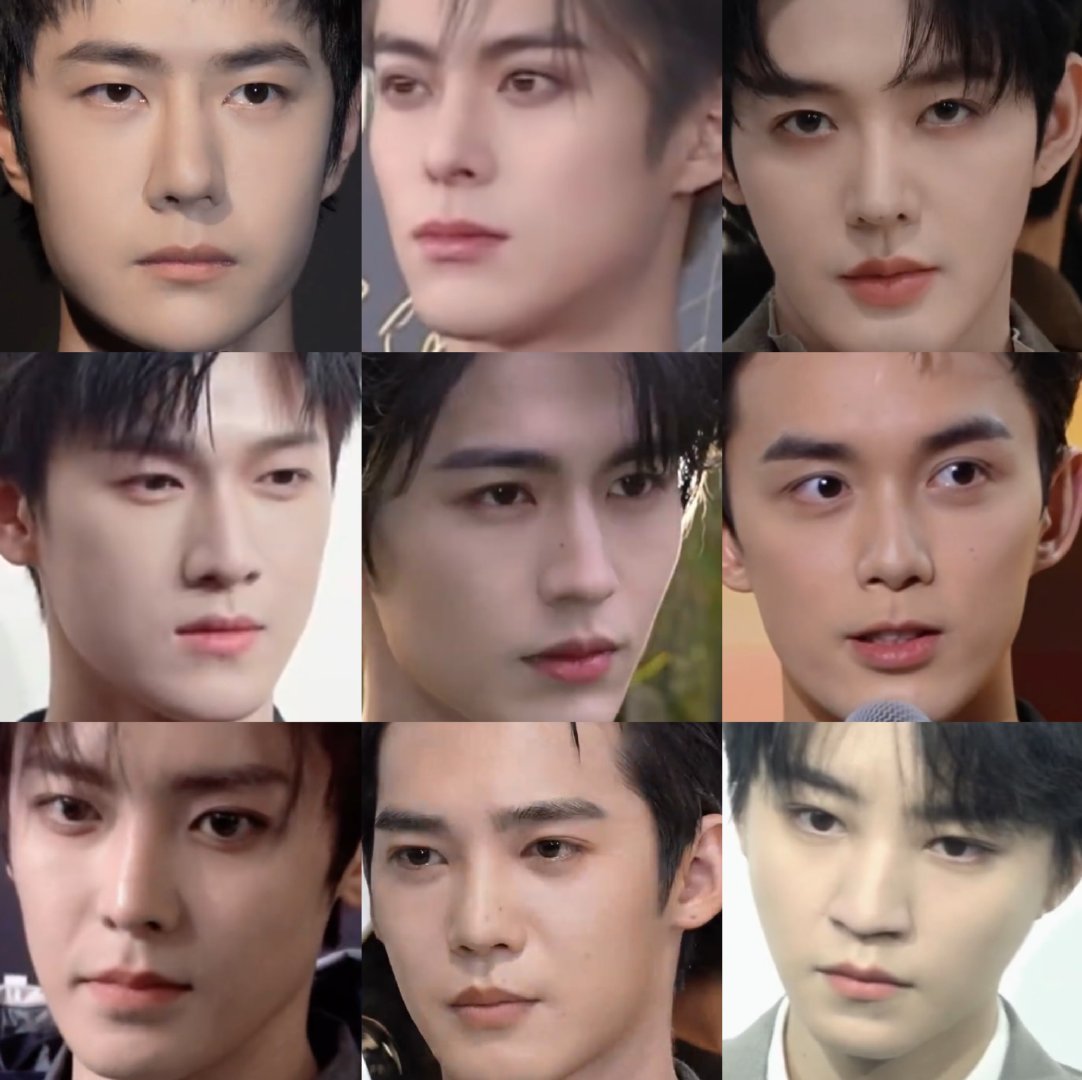 内娱男流量五官大赏，这是同一个摄影师现场拍的90生、95生怼脸生图。怎么样？