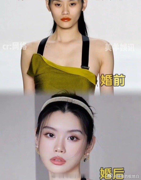 奚梦瑶晒当妈后的幸福变化从国际超模到全能妈妈，她的转变太动人。脸颊多了软肉更显