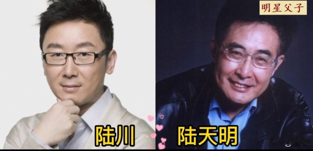 都说子女的样貌里藏着父母的影子，看完这组明星父子对比，深有感触。陆川与陆天
