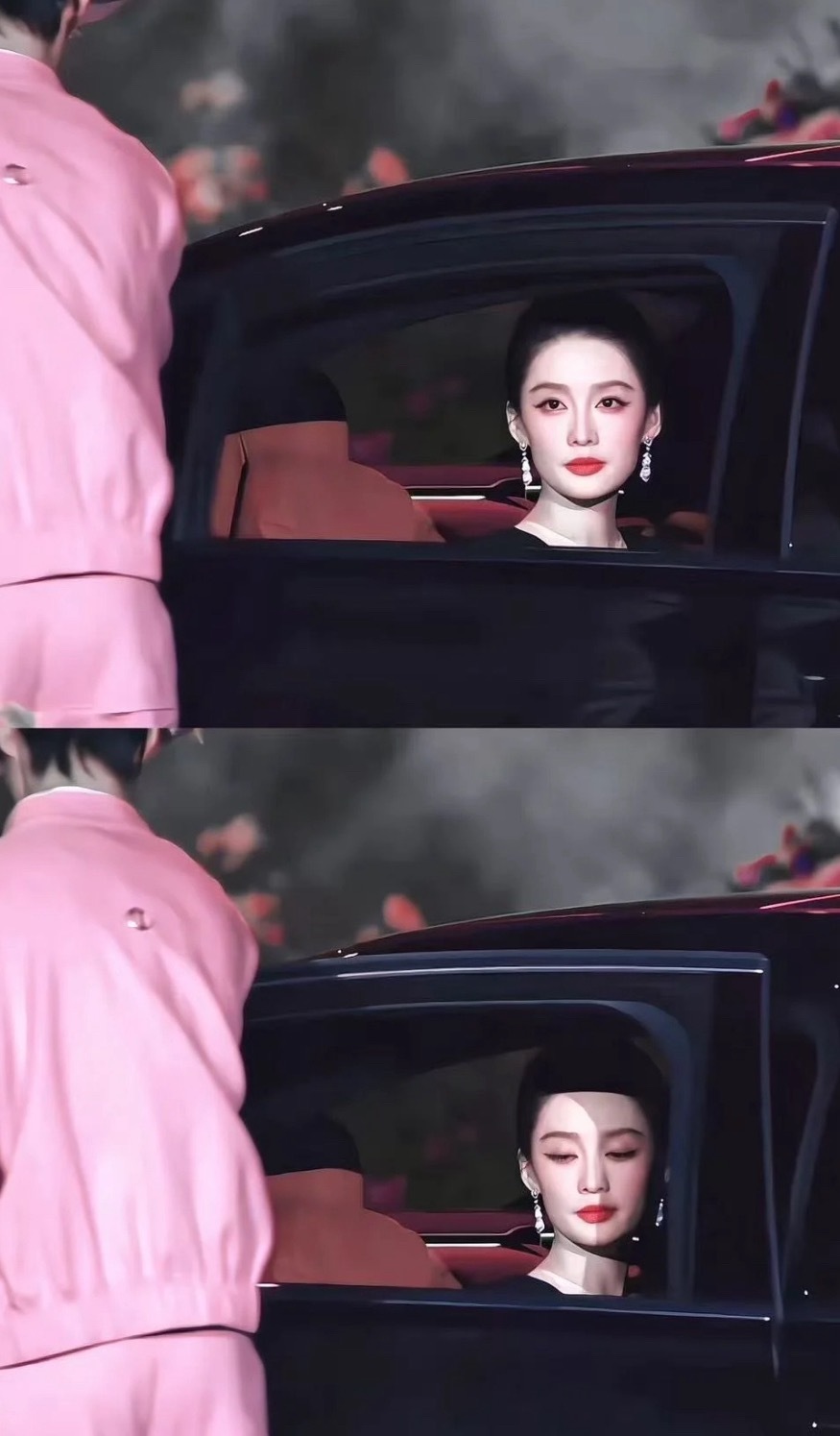 谁懂李沁车窗这一幕啊高珠高定配美人,一个凝眸美我一百次,谁说李沁VOGUE的造型